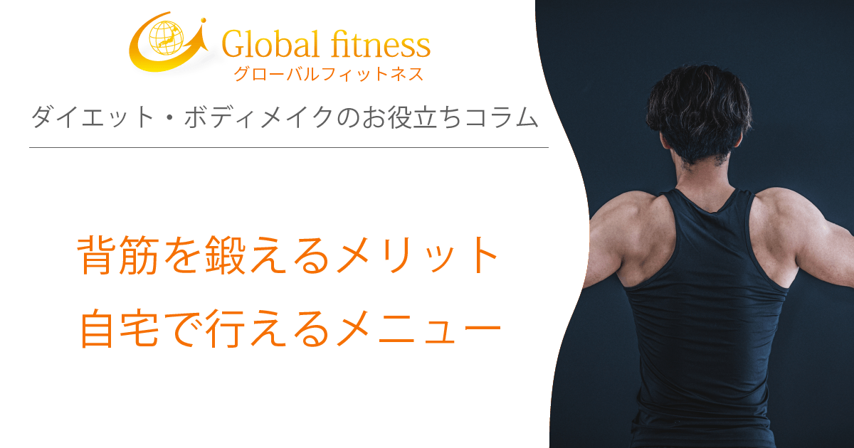 背筋を鍛えるメリット ご自宅で行えるメニューの紹介 パーソナルトレーニングジム グローバルフィットネス